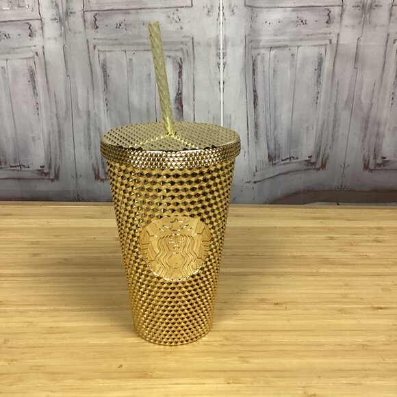 Starbucks Gold Metallic Grande Studded Tumbler NWT - Picture 8 of 8